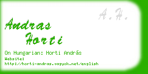 andras horti business card