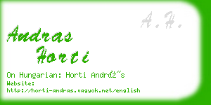 andras horti business card